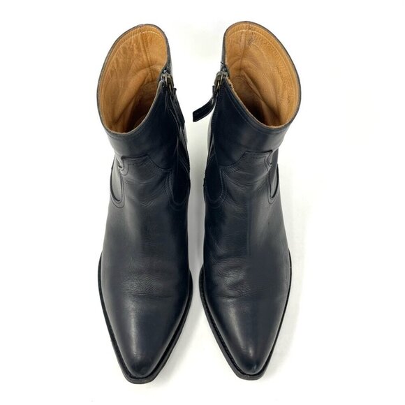 * Buttero Black Leather Western Boots Made in Italy Size 39 - Picture 4 of 13